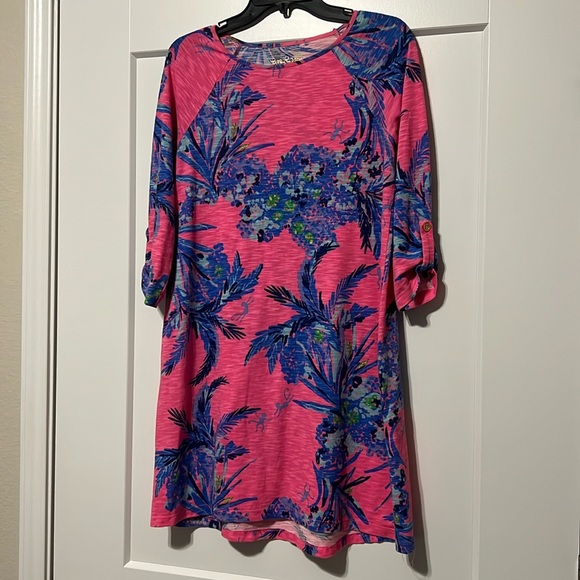 Lilly Pulitzer Surfcrest Swing Dress in Tiki Pink, Out on a Limb Women’s Size S - Picture 3 of 10